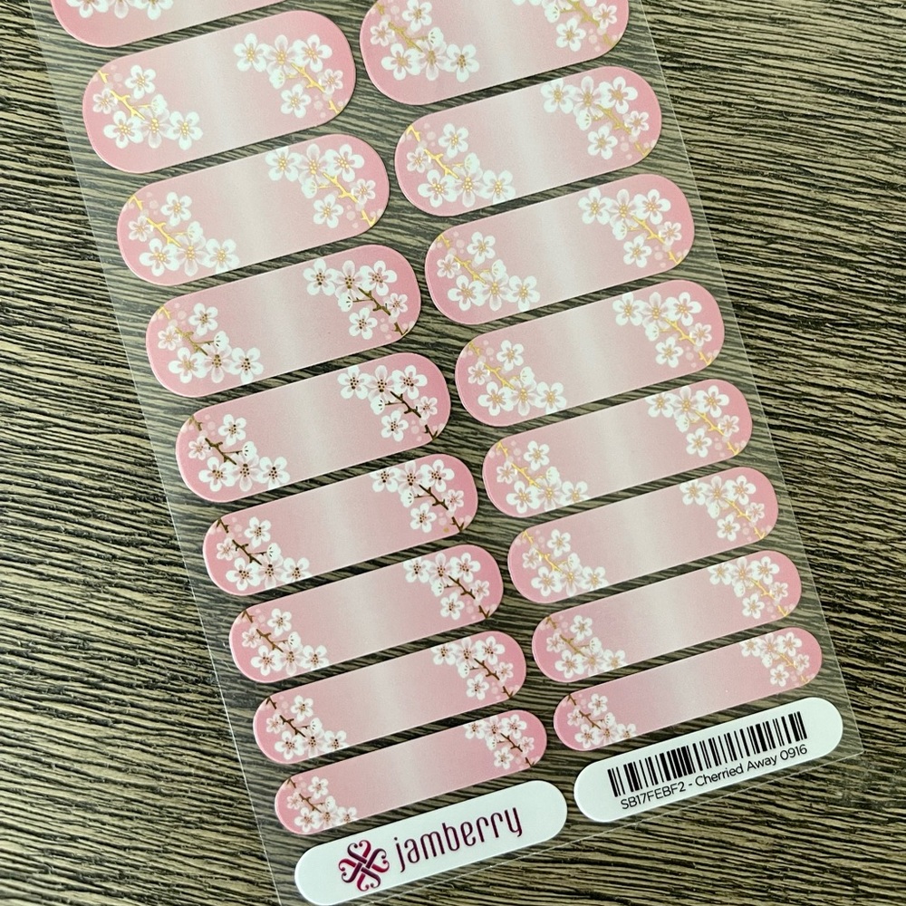 Jamberry nails - full sheet: “Cherried Away”